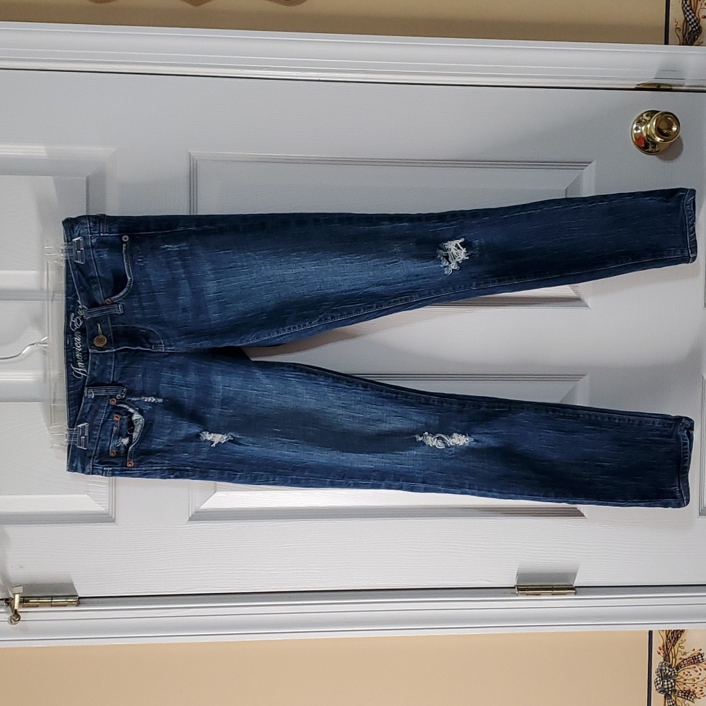 AMERICAN EAGLE Skinny 77 Dark Jean Sz 2R